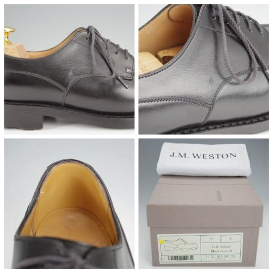 ★J.M.ウエストン 5.5C【定価￥154,000-★ゴルフ/GOLF】641/31ラスト/Uチップ/ボックスカーフ/黒/Weston/ウェストン★j061
