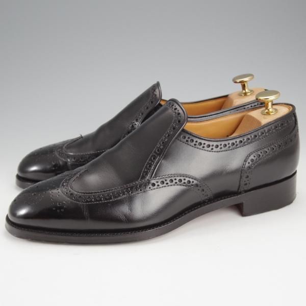 極上★Oriental/オリエンタル SIZE 6【定価￥57,200-★CAMPBELL/1216ラスト】センターエラスティック/ボックスカーフ/黒/メンズ★j063