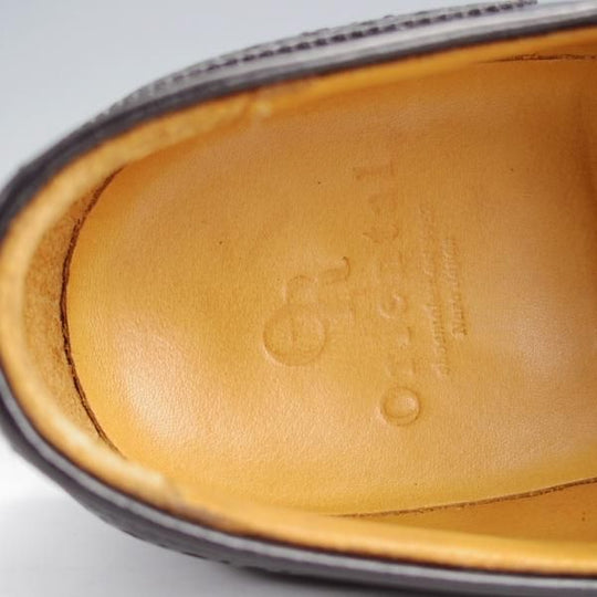 極上★Oriental/オリエンタル SIZE 6【定価￥57,200-★CAMPBELL/1216ラスト】センターエラスティック/ボックスカーフ/黒/メンズ★j063