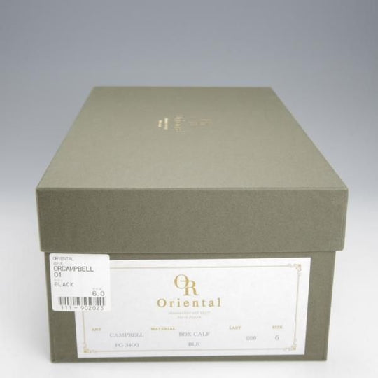 極上★Oriental/オリエンタル SIZE 6【定価￥57,200-★CAMPBELL/1216ラスト】センターエラスティック/ボックスカーフ/黒/メンズ★j063