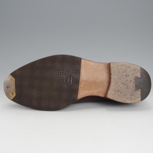 ★(伊)シルヴァノ・ラッタンジ SIZE 7【貴重★ハンドソーンウェルテッド製法/シャドウステッチ】スリッポン/濃茶/Silvano Lattanzi★j064