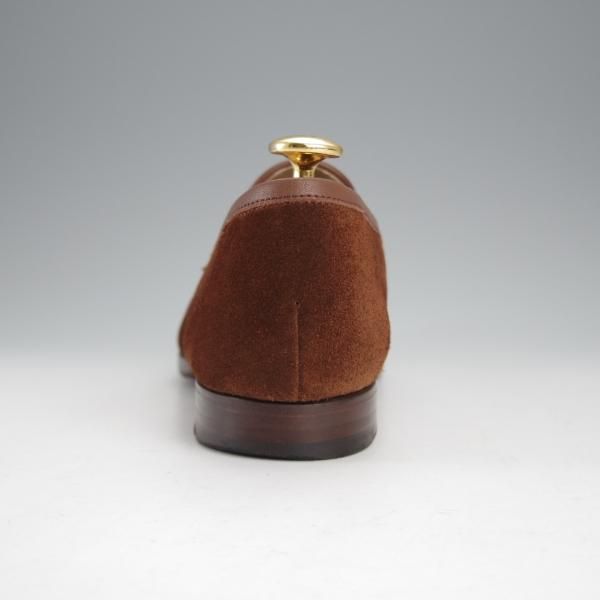 極上★(神戸)スピーゴラ SIZE 7【定価￥107,800-★クロコダイル×スエード/コインローファー】濃茶/メンズ/SPIGOLA★j066