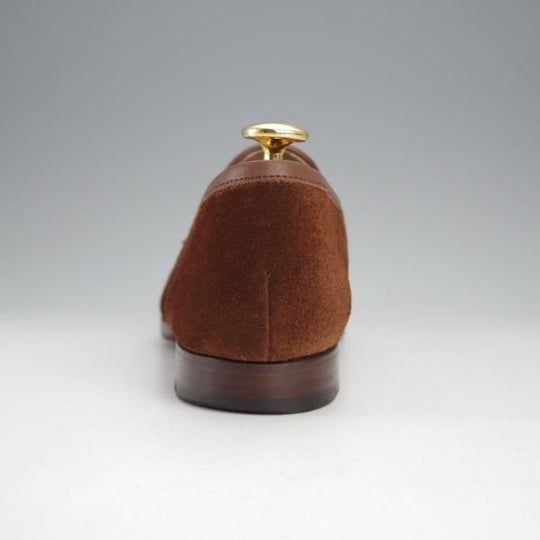 極上★(神戸)スピーゴラ SIZE 7【定価￥107,800-★クロコダイル×スエード/コインローファー】濃茶/メンズ/SPIGOLA★j066