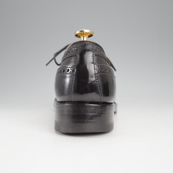 極美品★オールデン 7.5D【現行定価17万円程度★コードバン仕様/ミリタリーラスト/58701】ロングウイング/黒/メンズ/ALDEN★j070