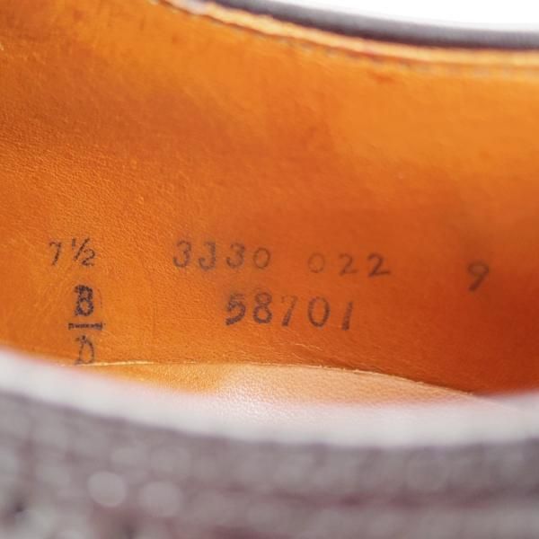 極美品★オールデン 7.5D【現行定価17万円程度★コードバン仕様/ミリタリーラスト/58701】ロングウイング/黒/メンズ/ALDEN★j070