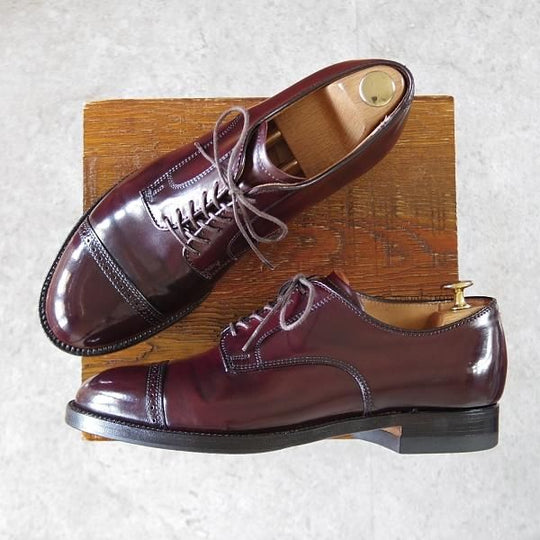 極美品★オールデン 7.5D【定価￥169,400-★コードバン仕様/モディファイドラスト/56201】パンチドキャップトゥ/#8/赤茶/ALDEN★j071