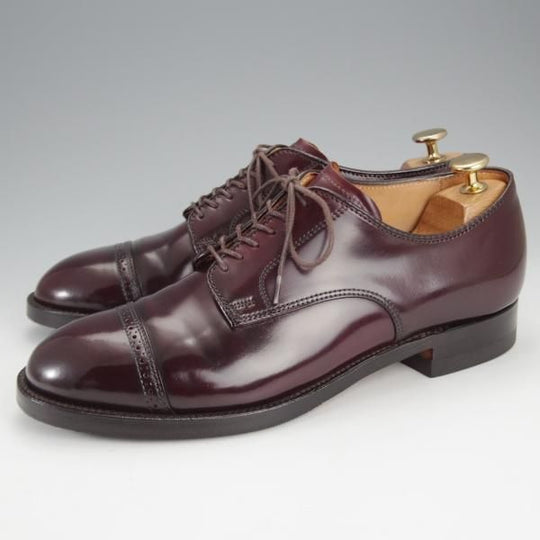 極美品★オールデン 7.5D【定価￥169,400-★コードバン仕様/モディファイドラスト/56201】パンチドキャップトゥ/#8/赤茶/ALDEN★j071