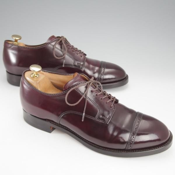 極美品★オールデン 7.5D【定価￥169,400-★コードバン仕様/モディファイドラスト/56201】パンチドキャップトゥ/#8/赤茶/ALDEN★j071