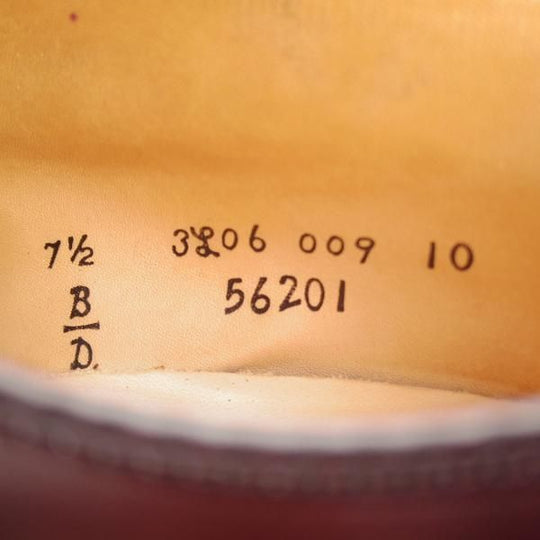 極美品★オールデン 7.5D【定価￥169,400-★コードバン仕様/モディファイドラスト/56201】パンチドキャップトゥ/#8/赤茶/ALDEN★j071