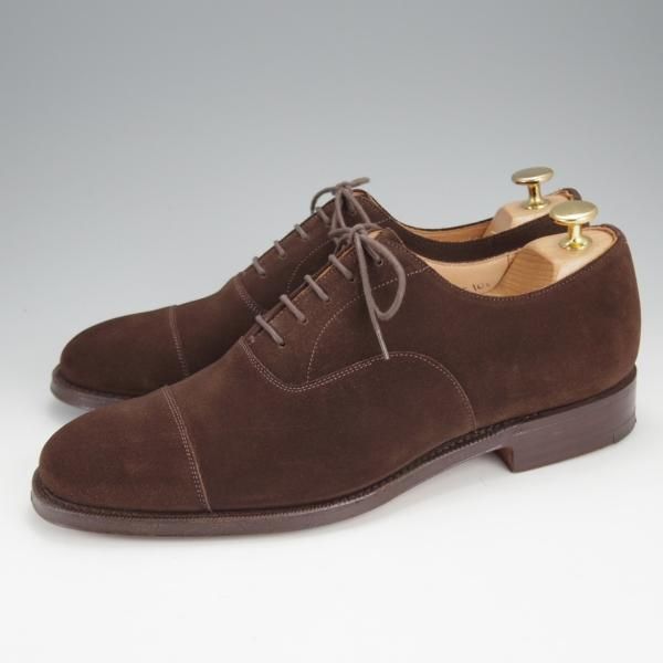 極美品★チャーチ 75F/UK7.5【貴重★100ラスト/コンサル同仕様】Aberdeen/ストレートチップ/スエード/濃茶/メンズ/Church's★j073