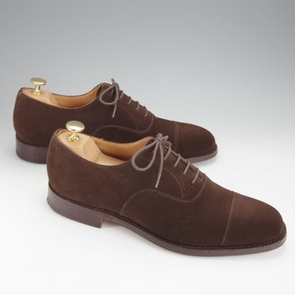 極美品★チャーチ 75F/UK7.5【貴重★100ラスト/コンサル同仕様】Aberdeen/ストレートチップ/スエード/濃茶/メンズ/Church's★j073