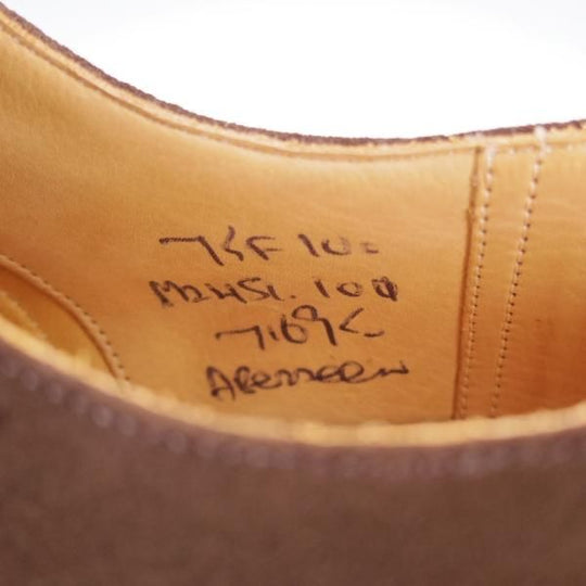 極美品★チャーチ 75F/UK7.5【貴重★100ラスト/コンサル同仕様】Aberdeen/ストレートチップ/スエード/濃茶/メンズ/Church's★j073