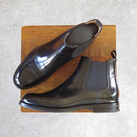 極美品★チャーチ(レディース) SIZE 36.5【定価￥160,600-★MONMOUTH/サイドゴアブーツ】黒/ポリッシュドバインダーカーフ/Church's★j075