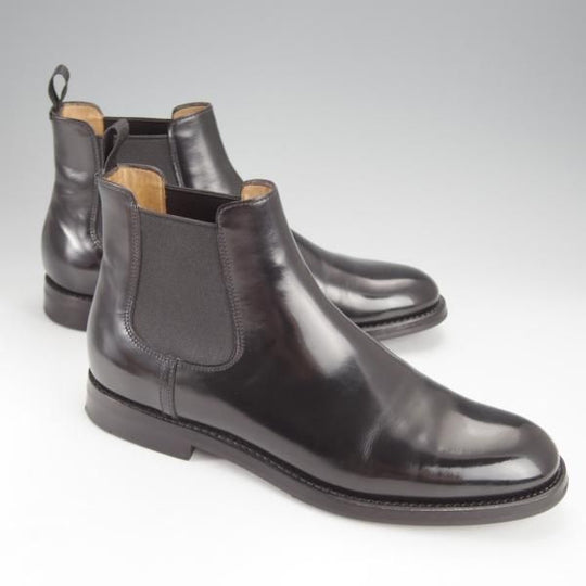 極美品★チャーチ(レディース) SIZE 36.5【定価￥160,600-★MONMOUTH/サイドゴアブーツ】黒/ポリッシュドバインダーカーフ/Church's★j075