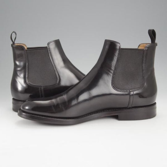 極美品★チャーチ(レディース) SIZE 36.5【定価￥160,600-★MONMOUTH/サイドゴアブーツ】黒/ポリッシュドバインダーカーフ/Church's★j075