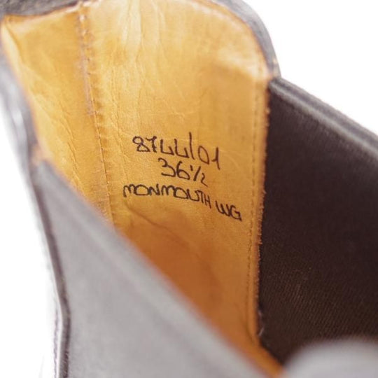 極美品★チャーチ(レディース) SIZE 36.5【定価￥160,600-★MONMOUTH/サイドゴアブーツ】黒/ポリッシュドバインダーカーフ/Church's★j075