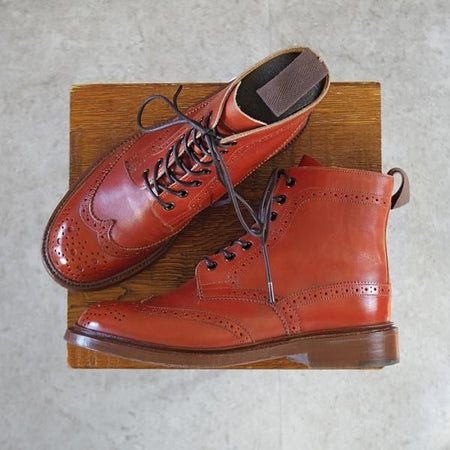 極上★トリッカーズ(レディース) SIZE 5【モデル定価￥99,000-★MALTON/モールトン】カントリーブーツ/モカシンブラウン/Tricker's★j076