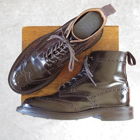 ★トリッカーズ SIZE 7(左)/7.5(右)【定価￥104,500-★ダイナイトソール仕様/STOW】ストウ/5634/カントリーブーツ/濃茶/Tricker's★j077