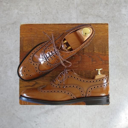 極美品★チャーチ(レディース) SIZE 35.5【定価￥176,000-★バーウッド/BURWOOD WG】ポリッシュドバインダーカーフ/茶/Church's★j078