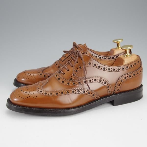 極美品★チャーチ(レディース) SIZE 35.5【定価￥176,000-★バーウッド/BURWOOD WG】ポリッシュドバインダーカーフ/茶/Church's★j078