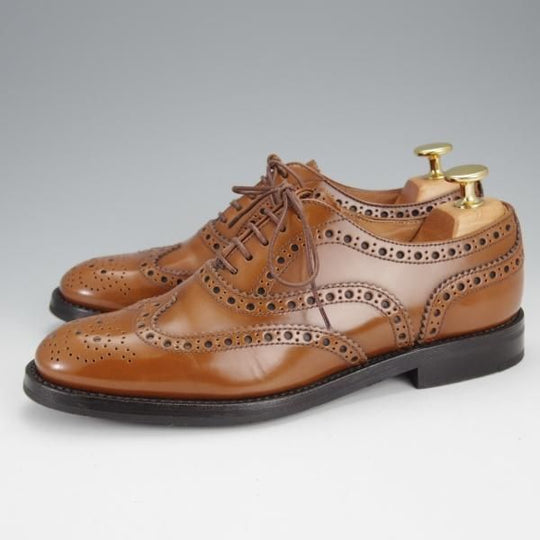 極美品★チャーチ(レディース) SIZE 35.5【定価￥176,000-★バーウッド/BURWOOD WG】ポリッシュドバインダーカーフ/茶/Church's★j078