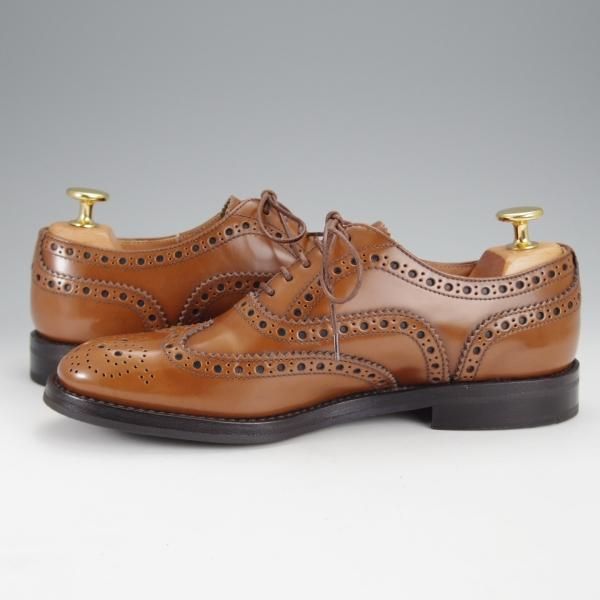極美品★チャーチ(レディース) SIZE 35.5【定価￥176,000-★バーウッド/BURWOOD WG】ポリッシュドバインダーカーフ/茶/Church's★j078