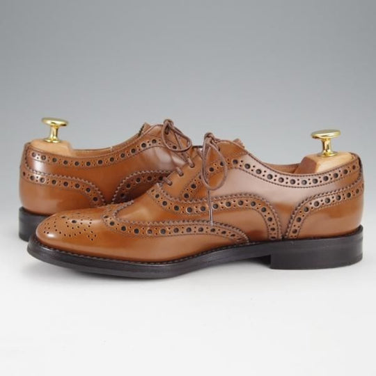 極美品★チャーチ(レディース) SIZE 35.5【定価￥176,000-★バーウッド/BURWOOD WG】ポリッシュドバインダーカーフ/茶/Church's★j078
