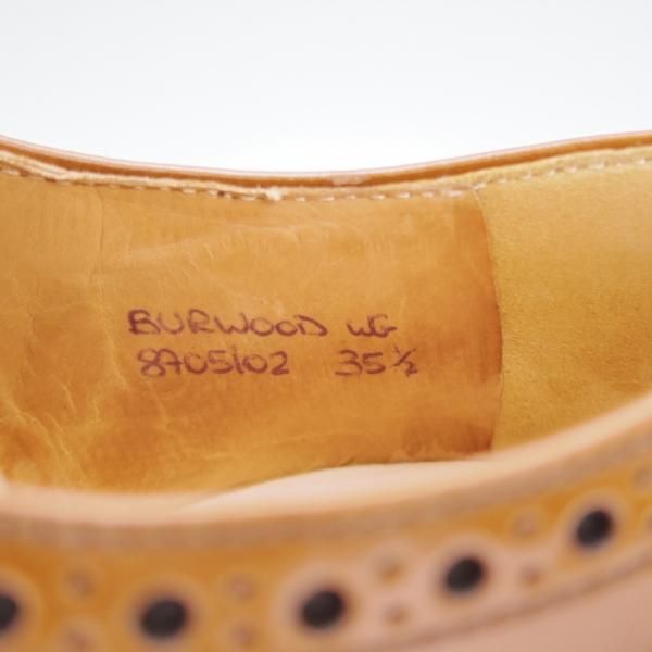 極美品★チャーチ(レディース) SIZE 35.5【定価￥176,000-★バーウッド/BURWOOD WG】ポリッシュドバインダーカーフ/茶/Church's★j078