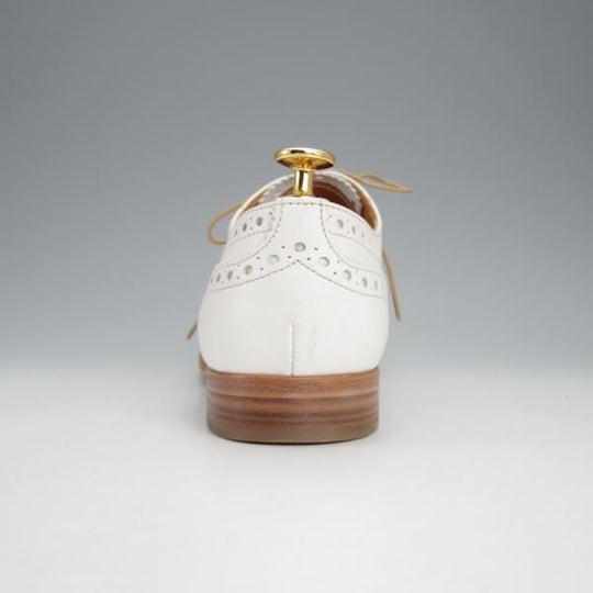 極上★チャーチ(レディース) SIZE 38.5【★BURWOOD 3W/バーウッド】フルブローグ/カーフ/白/Church's★j079