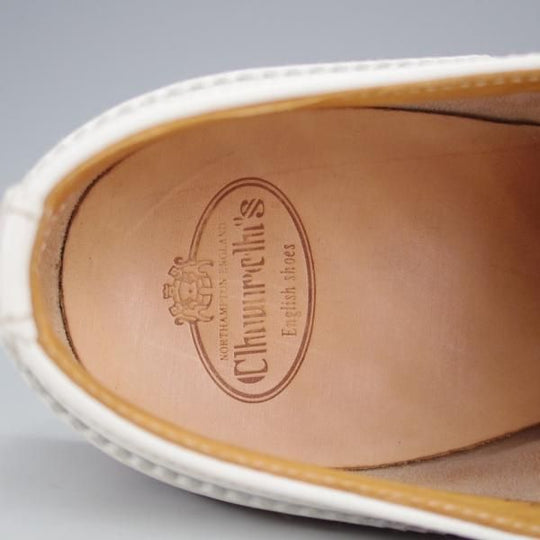 極上★チャーチ(レディース) SIZE 38.5【★BURWOOD 3W/バーウッド】フルブローグ/カーフ/白/Church's★j079