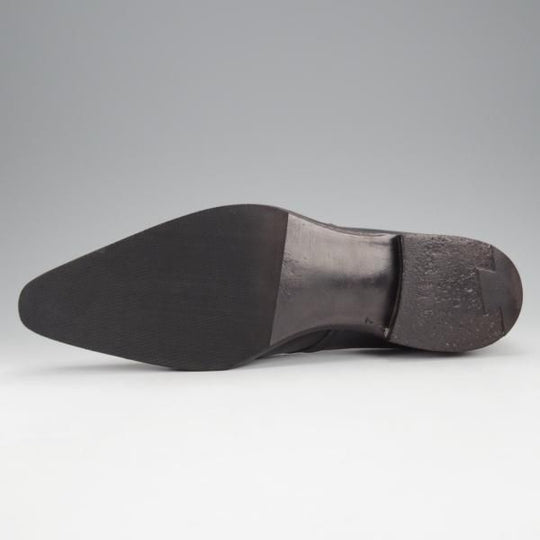 極上★(伊)シルヴァノ・ラッタンジ SIZE 7【貴重★クロコダイル×カーフ/Vフロント】プレーントゥ/黒/Silvano Lattanzi★j080