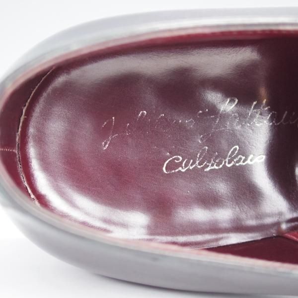 極上★(伊)シルヴァノ・ラッタンジ SIZE 7【貴重★クロコダイル×カーフ/Vフロント】プレーントゥ/黒/Silvano Lattanzi★j080