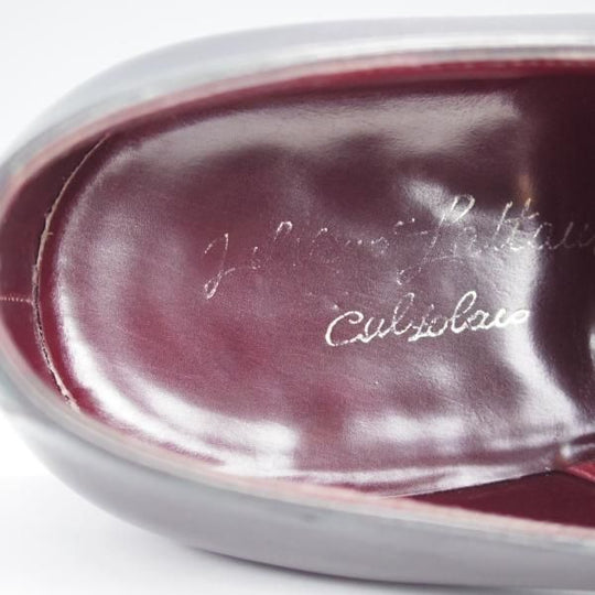 極上★(伊)シルヴァノ・ラッタンジ SIZE 7【貴重★クロコダイル×カーフ/Vフロント】プレーントゥ/黒/Silvano Lattanzi★j080