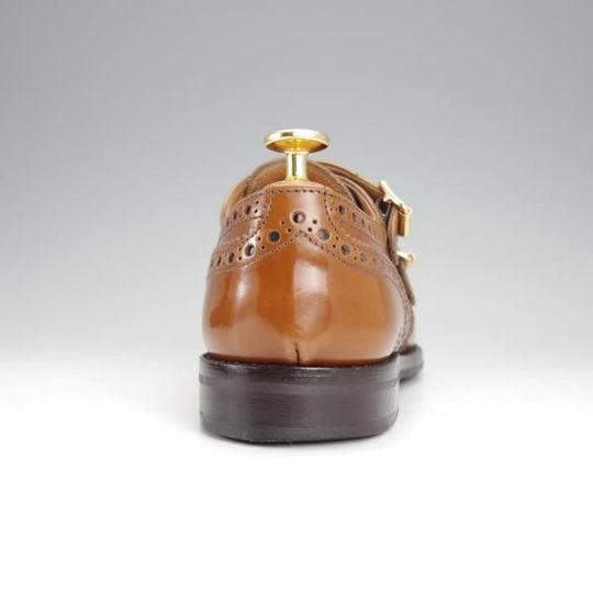 ★チャーチ(レディース) SIZE 37【定価￥165,000-★LANA R/ダブルモンク】ポリッシュドバインダーカーフ/茶/Church's★j083