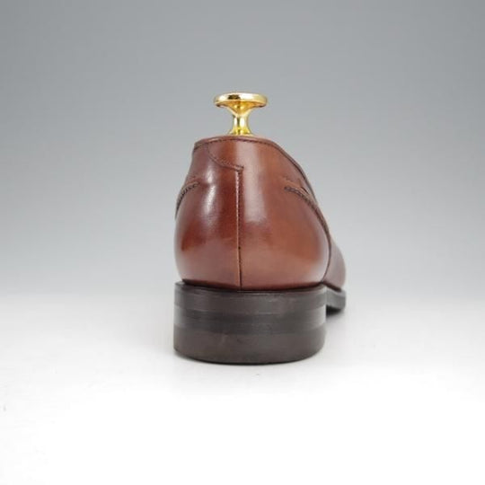 極美品★Perfetto/ペルフェット SIZE 6.5【グッドイヤーウェルテッド製法★タッセルローファー】カーフ/茶/メンズ★j086