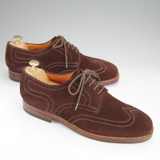 未使用★(独)ハインリッヒ・ディンケラッカー SIZE 9【貴重★コムデギャルソン別注/ジュンヤワタナベ】LONDONラスト/スエード/濃茶★j087