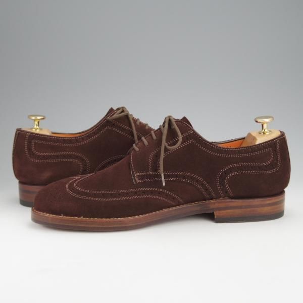 未使用★(独)ハインリッヒ・ディンケラッカー SIZE 9【貴重★コムデギャルソン別注/ジュンヤワタナベ】LONDONラスト/スエード/濃茶★j087