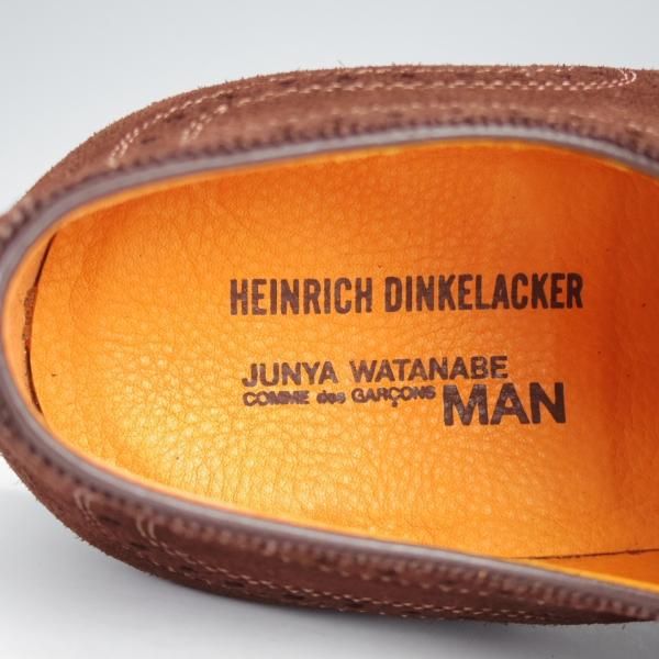 未使用★(独)ハインリッヒ・ディンケラッカー SIZE 9【貴重★コムデギャルソン別注/ジュンヤワタナベ】LONDONラスト/スエード/濃茶★j087
