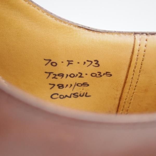 極上★チャーチ 70F/UK7【定価￥160,600-★コンサル/CONSUL】173ラスト/ストレートチップ/カーフ/濃茶/メンズ/Church's★j088