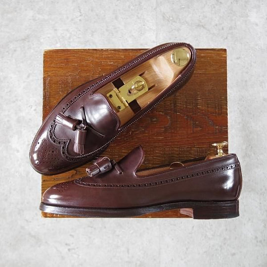 ★クロケット&ジョーンズ 5.5E【定価￥106,700-★キャベンディッシュ3同型/375ラスト】タッセルローファー/濃茶/Crockett&Jones★j092