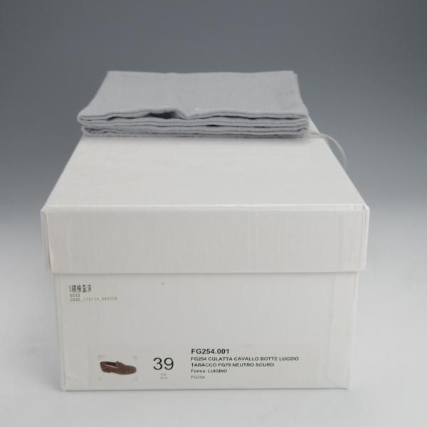 極上★(伊)F.LLIジャコメッティ SIZE 39【定価￥118,800-★コインローファー/FG254/LUIGINO】ホースレザー/Giacometti★j096