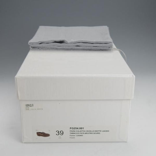 極上★(伊)F.LLIジャコメッティ SIZE 39【定価￥118,800-★コインローファー/FG254/LUIGINO】ホースレザー/Giacometti★j096