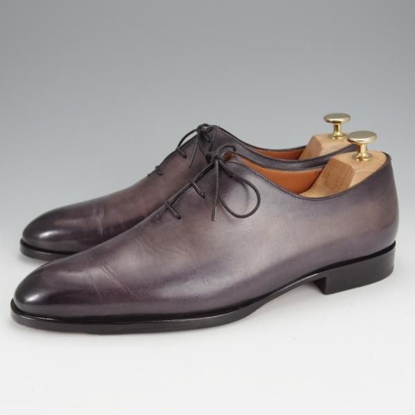 極美品★(仏)ベルルッティ SIZE 8【現行定価30万円以上★カリグラフィ/ALESSANDRO】アレッサンドロ/灰茶系パティーヌ/Berluti★j097