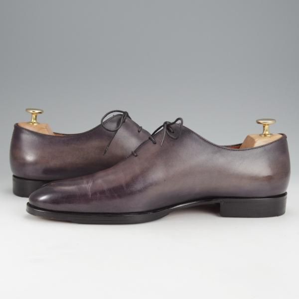 極美品★(仏)ベルルッティ SIZE 8【現行定価30万円以上★カリグラフィ/ALESSANDRO】アレッサンドロ/灰茶系パティーヌ/Berluti★j097
