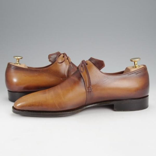 ★(仏)コルテ SIZE 8【定価20万円程度★Arca/アルカ/プレーントゥ】Vフロント/カーフ/茶/メンズ/Corthay★j098