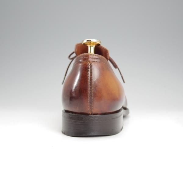 ★(仏)コルテ SIZE 8【定価20万円程度★Arca/アルカ/プレーントゥ】Vフロント/カーフ/茶/メンズ/Corthay★j098