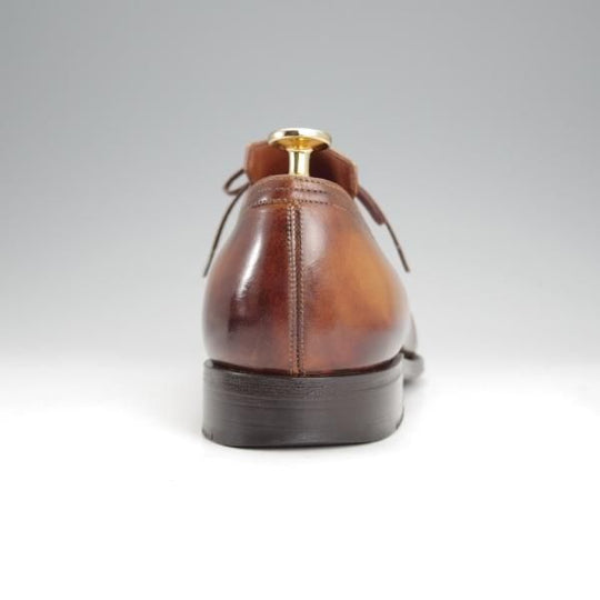 ★(仏)コルテ SIZE 8【定価20万円程度★Arca/アルカ/プレーントゥ】Vフロント/カーフ/茶/メンズ/Corthay★j098