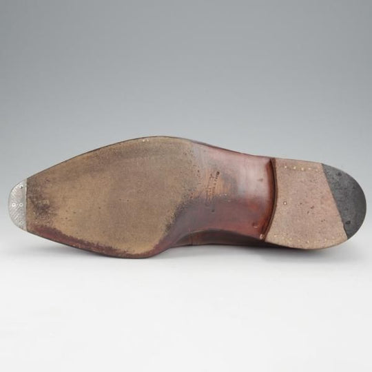 ★(仏)コルテ SIZE 8【定価20万円程度★Arca/アルカ/プレーントゥ】Vフロント/カーフ/茶/メンズ/Corthay★j098