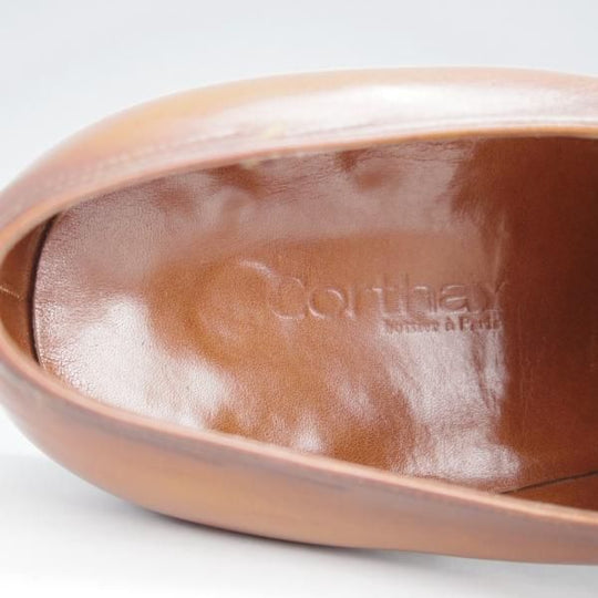 ★(仏)コルテ SIZE 8【定価20万円程度★Arca/アルカ/プレーントゥ】Vフロント/カーフ/茶/メンズ/Corthay★j098