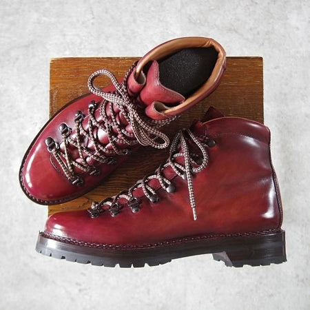 極美品★(伊)F.LLIジャコメッティ SIZE 41【モデル定価￥143,000-★マルモラーダ/FG105】マウンテンブーツ/赤茶/Giacometti★j100